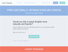 Tablet Screenshot of deluxeenglish.com